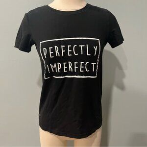 Perfectly Imperfect Black T-Shirt Size Small